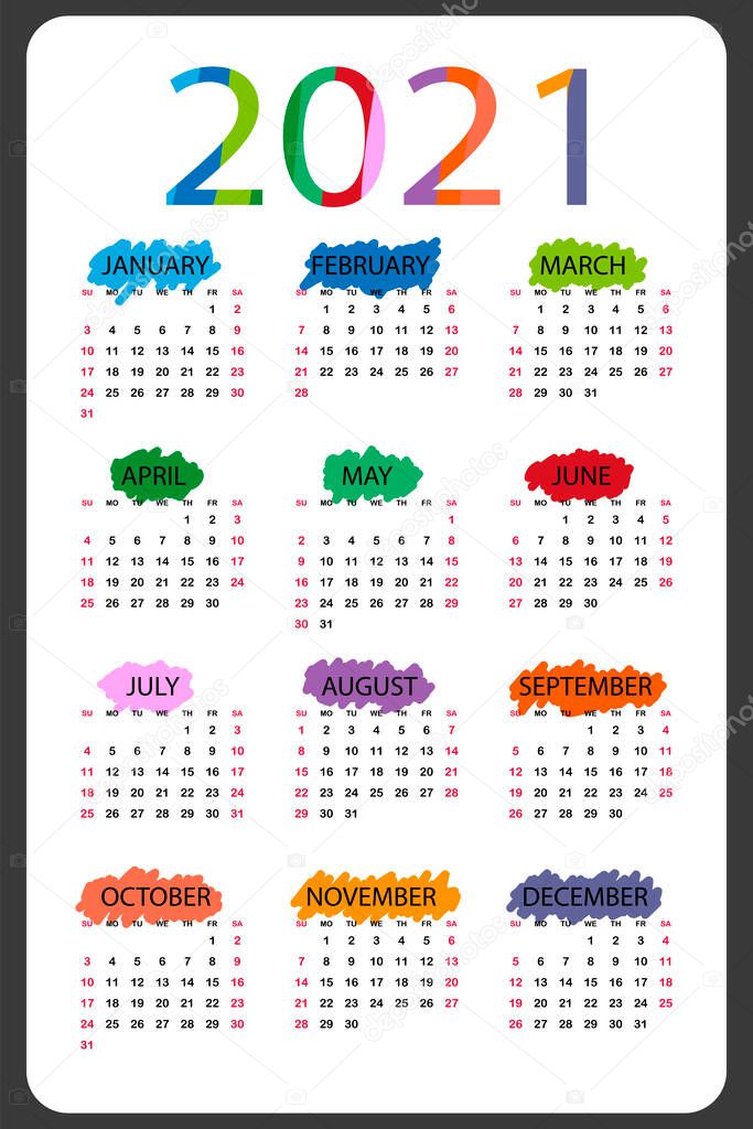 bu calendar 2021 Calendar 2021 Yearly Week Starts On Sunday Vector Illustration Premium Vector In Adobe Illustrator Ai Ai Format Encapsulated Postscript Eps Eps Format bu calendar 2021