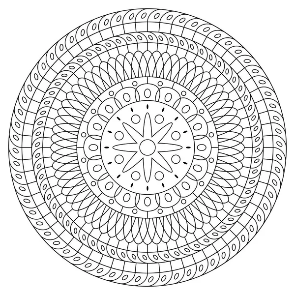 Kreisförmiges Muster Form Von Mandala Dekorative Ornamente Orientalischen Stil Malbuchseite — Stockvektor