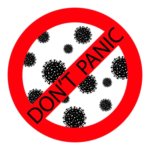 Podepište Nepropadejte Panice Pandemický Lékařský Koncept Nebezpečnými Buňkami Vektorové Ilustrace — Stockový vektor