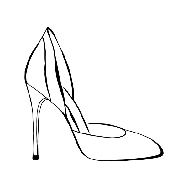 Des Chaussures Talons Hauts Illustration Vectorielle Dessinée Main Isolée Sur — Image vectorielle