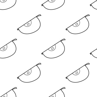 Kusursuz elma deseni. Beyaz arkaplanda vektör illüstrasyonu.