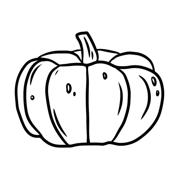 Pumpa Handritad Vektor Illustration Klotter Stil Isolerad Vit Bakgrund — Stock vektor