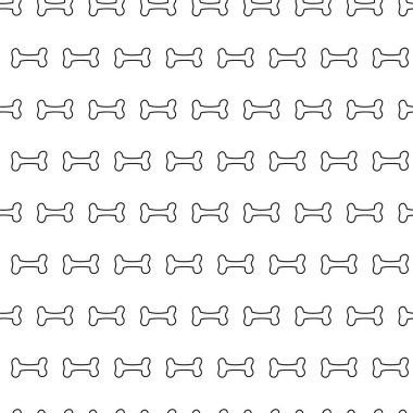 Kemiklerle kusursuz desen. Beyaz arkaplanda vektör illüstrasyonu.