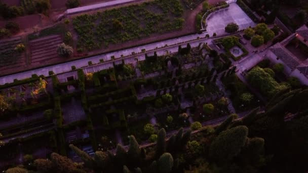 Légi Felvételek Alhambra Granadában Város Háttérben Albaicin Környéken — Stock videók