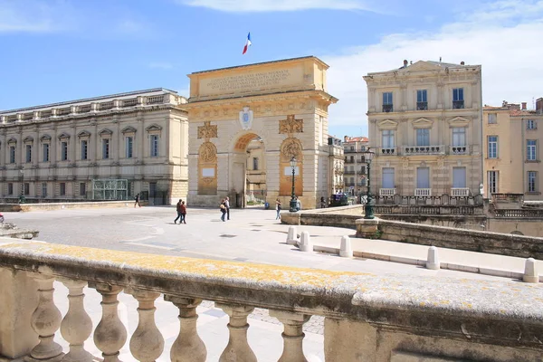 Triumfbåge Montpellier Kopia Portarna Till Paris Frankrike — Stockfoto