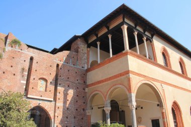 Milano'daki Sforza kalesi,Lombardiya bölgesi, İtalya