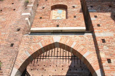 Milano'daki Sforza kalesi,Lombardiya bölgesi, İtalya