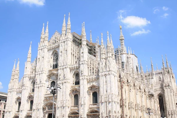Удивительный Миланский Католический Собор Самый Большой Готический Собор Мире Площади — стоковое фото