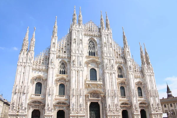 Amazing Milan Cathedral Duomo Milano Largest Gothic Cathedral World Square — Stock Photo, Image