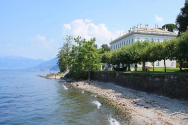 Villa Melzi Bellagio Como Gölü üzerinde, Lombardiya İtalyan bölgesinde Como Eyaleti. Yeryüzündeki Cennet, Güzel İtalya