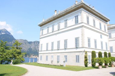 Villa Melzi Bellagio Como Gölü üzerinde, Lombardiya İtalyan bölgesinde Como Eyaleti. Yeryüzündeki Cennet, Güzel İtalya