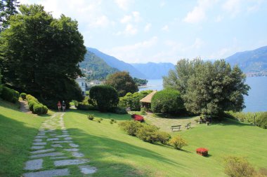 Bellagio Botanik bahçesi, Lombardiya İtalyan bölgesinde Como Eyaleti. Yeryüzündeki Cennet, Güzel İtalya
