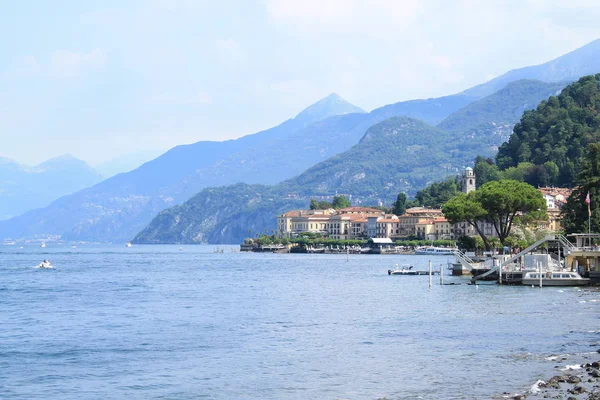 Como Gölü Üzerinde Belagio Vila Melzi Bontanical Bahçe Lombardiya Talyan — Stok fotoğraf