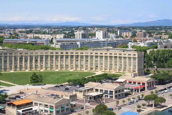 Hermosa Vista Aérea Sobre Ciudad Montpellier Herault Francia — Foto de Stock