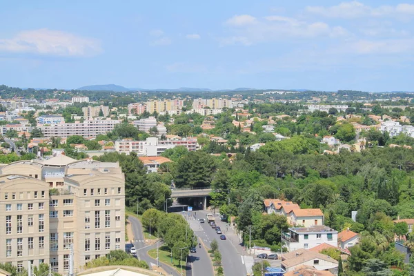 Krásný Letecký Výhled Město Montpellier Herault Francie — Stock fotografie