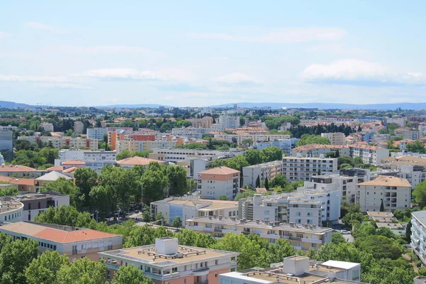 Vacker Flygvy Över Montpellier City Herault Frankrike — Stockfoto