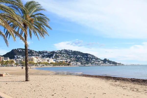 Belle Plage Roses Ville Méditerranéenne Située Sur Costa Brava Catalogne — Photo