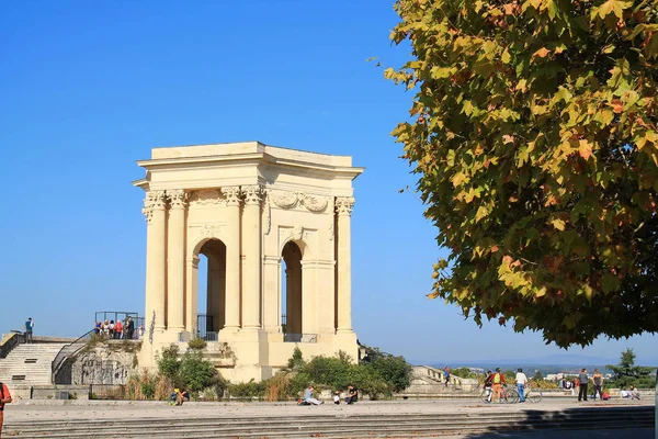 Vodní Věž Peyrou Garden Montpellier Herault Francie — Stock fotografie