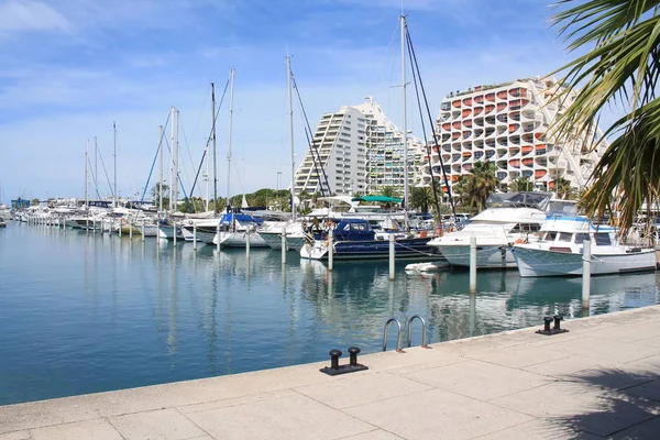 Marina Grande Motte Herault Uma Estância Balnear Costa Languedoc Centro — Fotografia de Stock