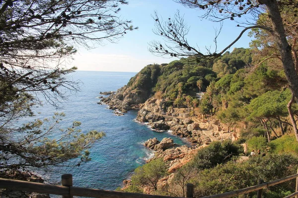 Lloret Mar Uma Cidade Costeira Mediterrânica Catalunha Espanha Dos Resorts — Fotografia de Stock