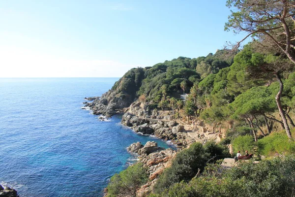 Lloret Mar Uma Cidade Costeira Mediterrânica Catalunha Espanha Dos Resorts — Fotografia de Stock