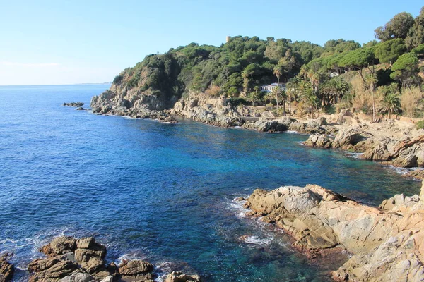 Lloret Mar Uma Cidade Costeira Mediterrânica Catalunha Espanha Dos Resorts — Fotografia de Stock