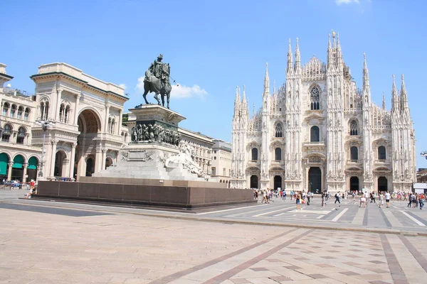 Piazza Del Duomo Place Principale Milan Cathédrale Basilique Nativité Sainte — Photo