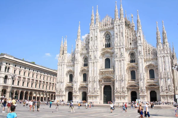 Étonnante Cathédrale Milan Duomo Milano Grande Cathédrale Gothique Monde Galerie — Photo