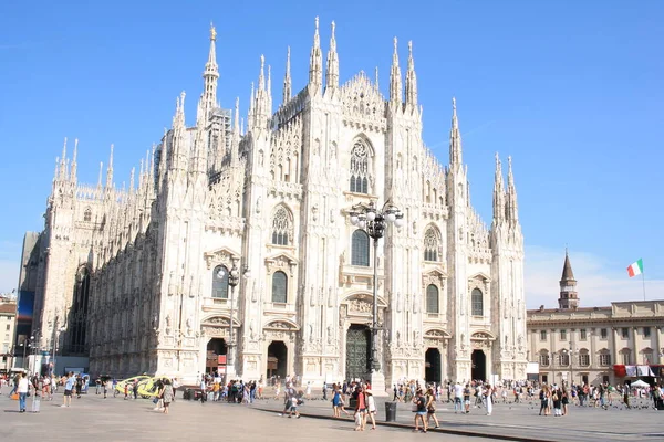 Étonnante Cathédrale Milan Duomo Milano Grande Cathédrale Gothique Monde Galerie — Photo