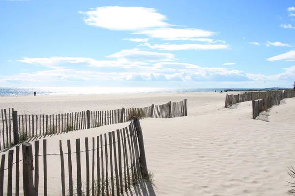 Beautiful Sandy Beach Carnon South France — Stock Photo, Image