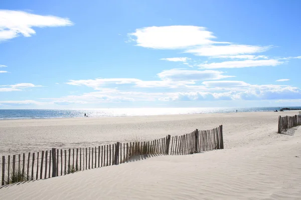 Belle Plage Sable Fin Carnon Dans Sud France — Photo