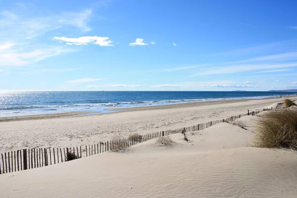 Natural Wild Beach Beautiful Vast Area Dunes Camargue Region South — Stock Photo, Image