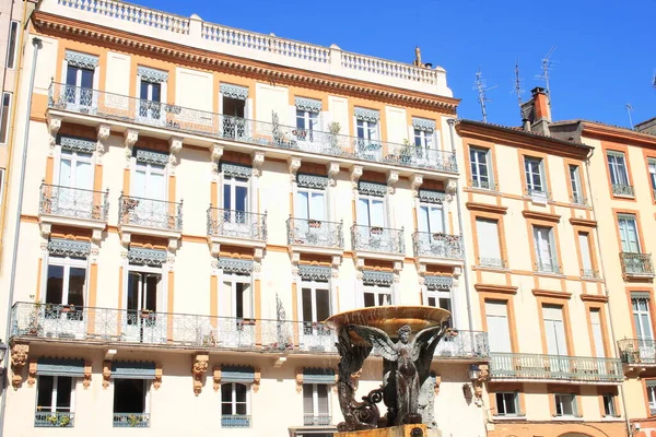 Architektonický Styl Městě Toulouse Hlavním Městě Jihozápadního Francouzského Departementu Haute — Stock fotografie