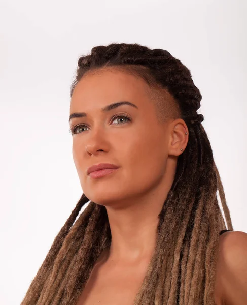 Portrait of a girl with African braids — Stock Image Portrait of a girl with African braids Stock Picture
