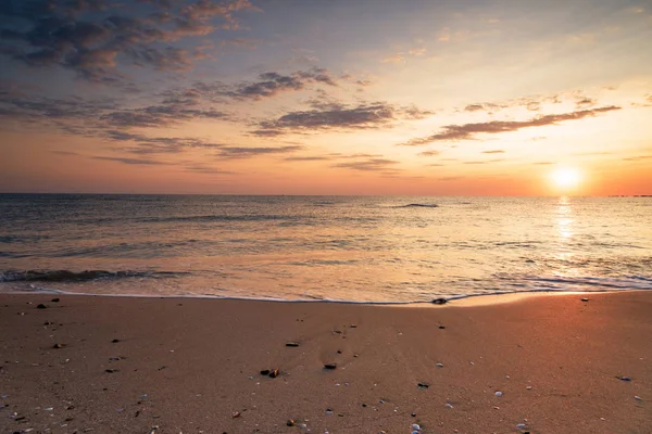 Wellen Bei Sonnenuntergang Mittelmeer — Stockfoto