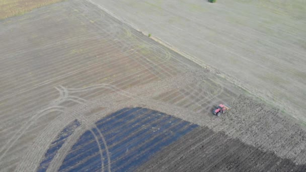 Aeronave Trator Arar Campo — Vídeo de Stock