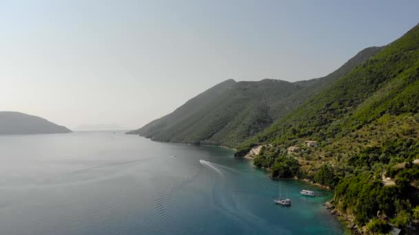 デシミ ギリシャの海岸線の空中写真 — ストック動画