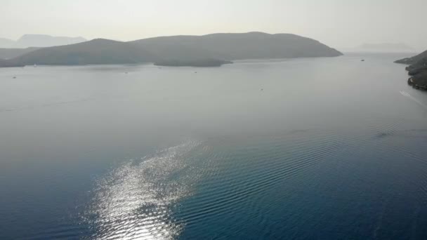 Luchtfoto Van Kustlijn Van Het Desimi Schiereiland Griekenland — Stockvideo