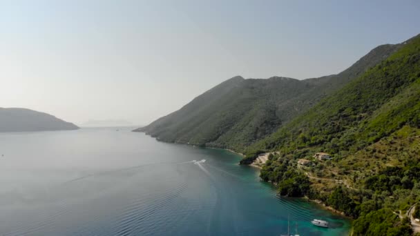 デシミ ギリシャの海岸線の空中写真 — ストック動画