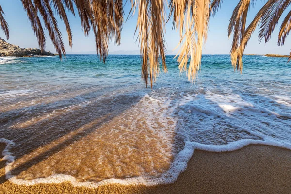 Hermosa playa de Tigania en Grecia . — Foto de Stock