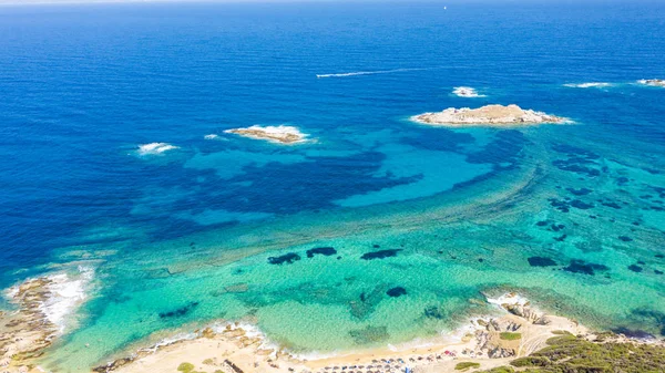 Tigania beach in Greece aerial. — Stock Photo, Image