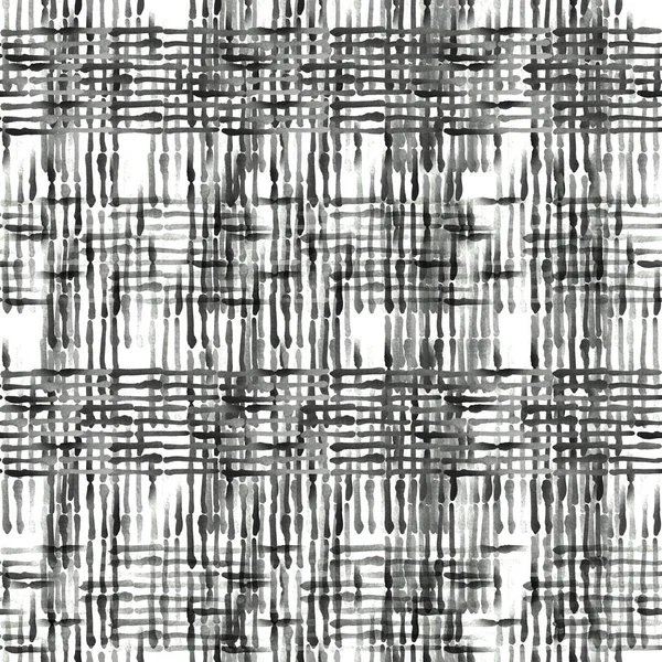 Abstract brush line seamless check pattern design, white and black check, fashion print pattern, abstract check, hand drawing digital art work, china ink brush check pattern design