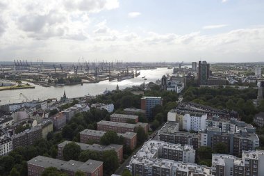 Hamburg city, Almanya güneşli bir hava görünümünü