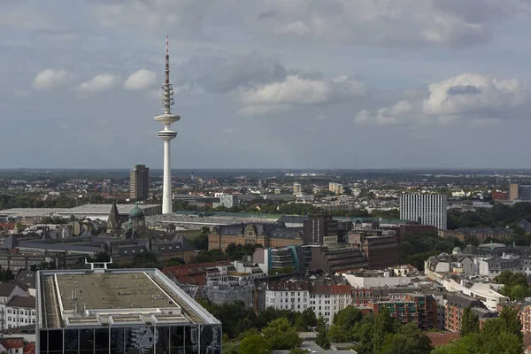 Вид Воздуха Город Гамбург Германия Солнечный День — стоковое фото