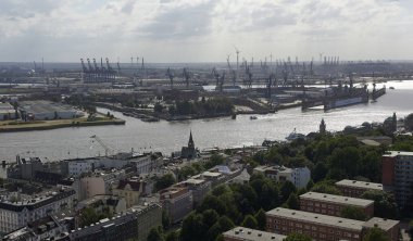 Hamburg city, Almanya güneşli bir hava görünümünü