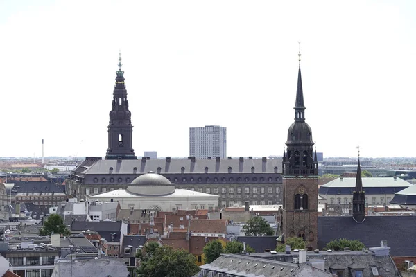 Luchtfoto Van Kopenhagen Denemarken Een Zonnige Dag — Stockfoto