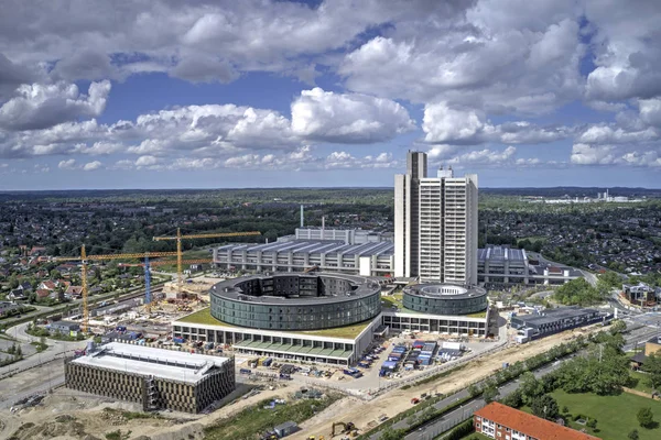 Вид с воздуха на больницу Херлева, Дания — стоковое фото