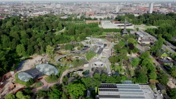 Widok Lotniczy Copenhagen Zoo Znajduje Się Frederiksberg Dania — Wideo stockowe