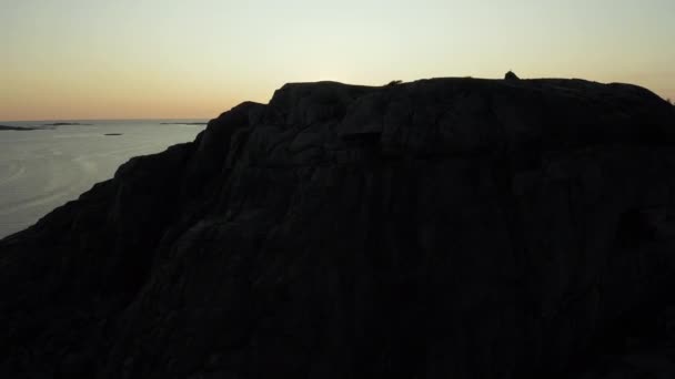 スウェーデン フンボストランドのウレベルクシャムンの美しい夕日の航空写真 ロイヤリティフリーのストック動画