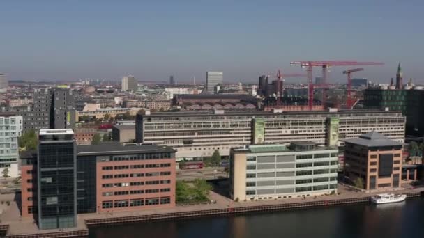 Aerial View Copenhagen Waterfront Denmark — Stock Video